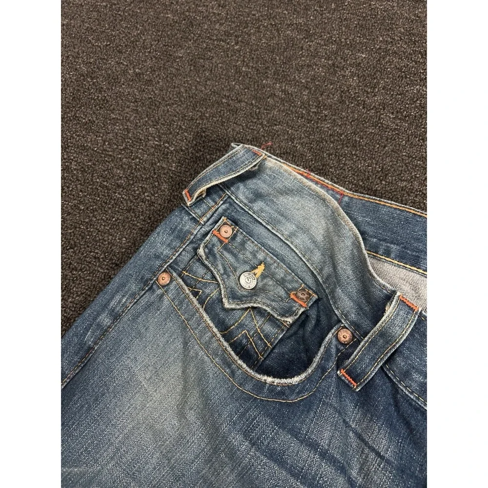 Vintage True Religion Billy Jeans Men 38x34 (Fits 41x35) Embroidered Hip Hop USA